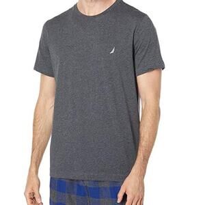 Nautica Men's Charcoal Heather Flannel Crew Neck Pajama Top Size XL